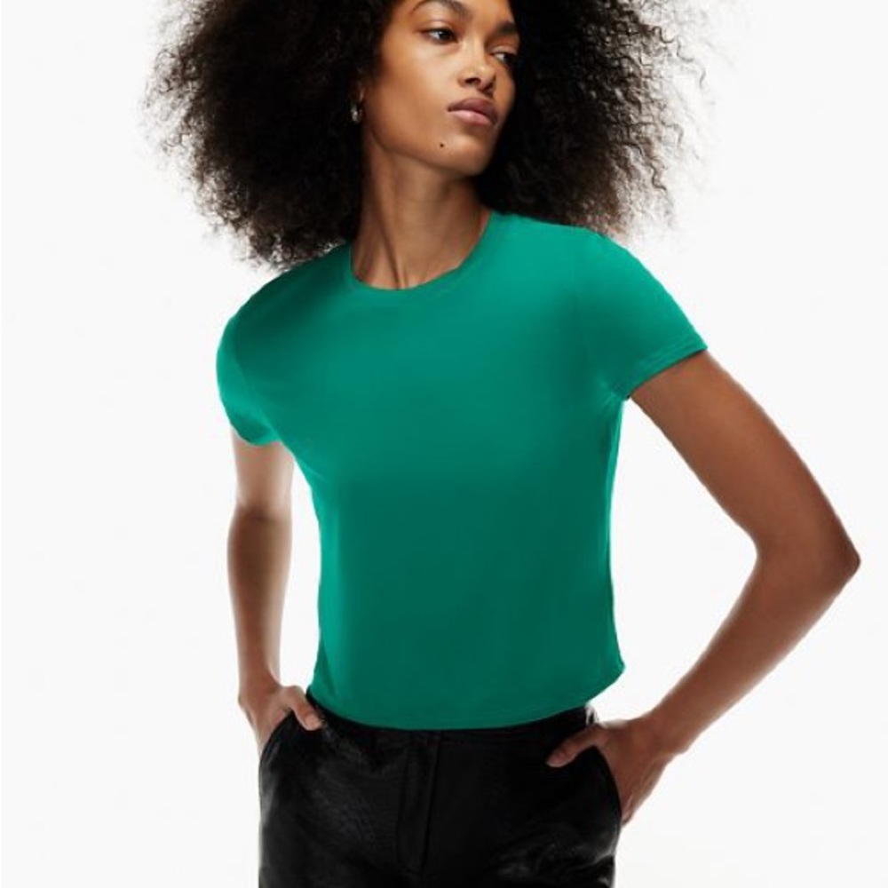 NWT Aritzia Babaton Everyday Empress Green T-Shirt